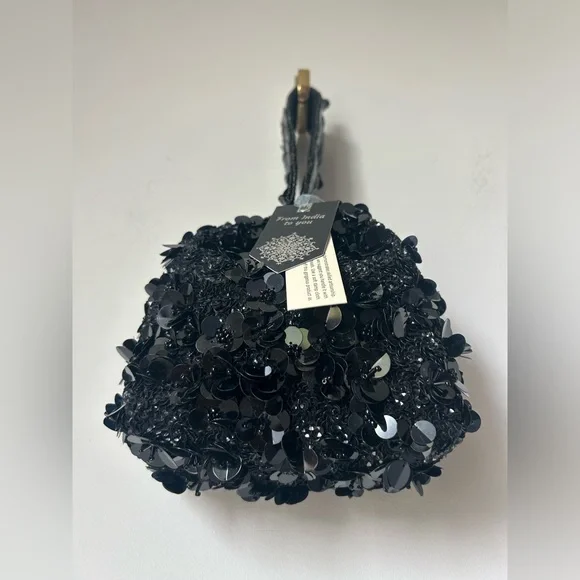 Viral New Black Beaded & Sequins Multiwear Bag